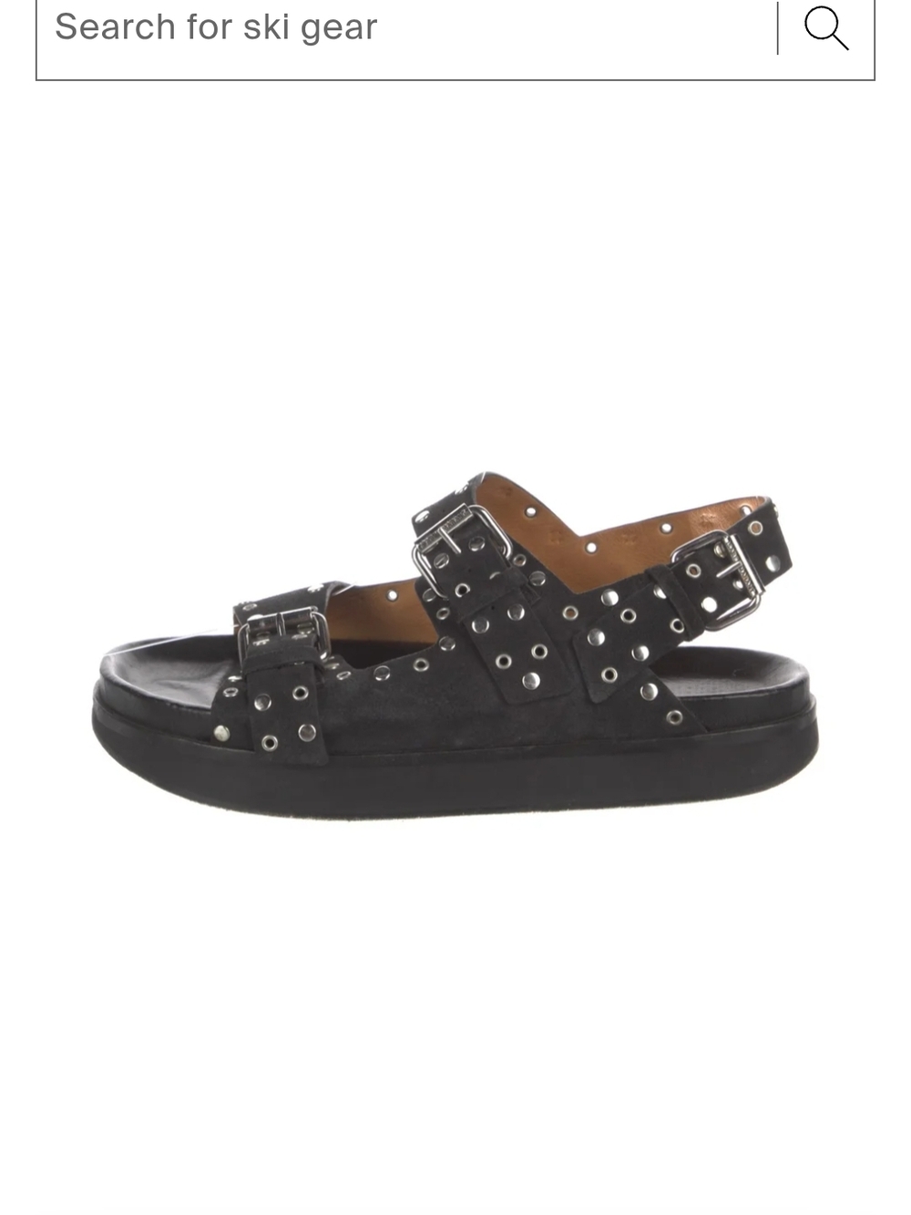 Isabel Marant Black Suede Studded Gladiator Sandals - 9.5